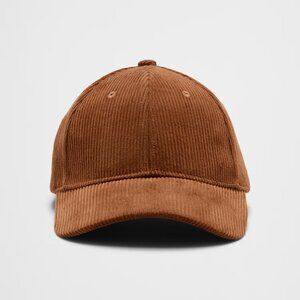 Banana Republic Brown Corduroy Flat Brim Baseball Hat - One Size - New with Tags